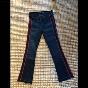 Veronica Beard — Carolyn 10” baby boot with tuxedo stripe